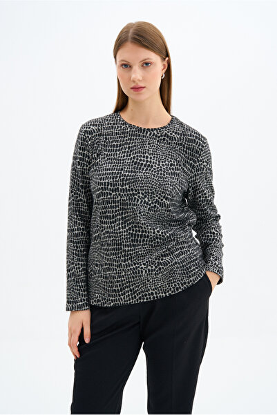 Aker Örme Desenli Bluz