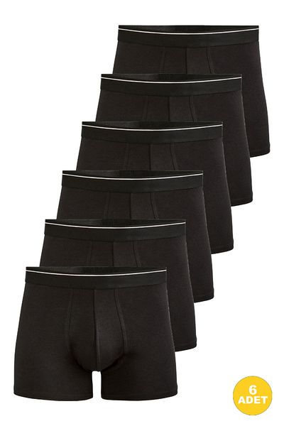 CENNETOĞLU Ανδρικά Lycra Cotton Boxers 6 Pack με Ειδική Υγιεινή Συσκευασία