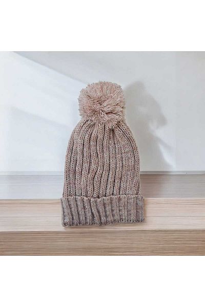 BEBEĞİME ÇORAP Single Pompom Knitwear Beret