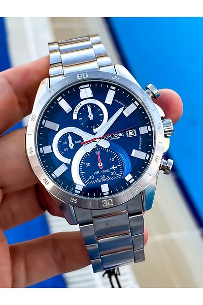 Tom Jones STEEL MEN'S WRIST WATCH AND BRACELET WITH GIFT