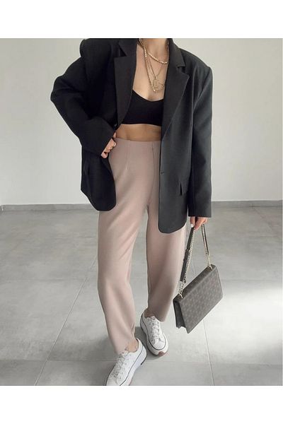 MevaMoss Pantaloni cu balon model Shalwar din țesătură Scuba