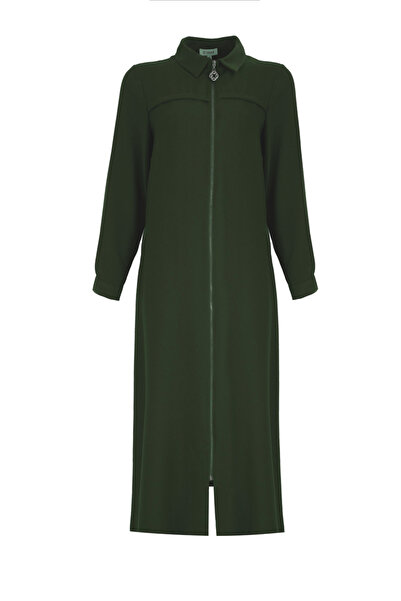 Aker Anler Detaylı Fermuarlı Ferace