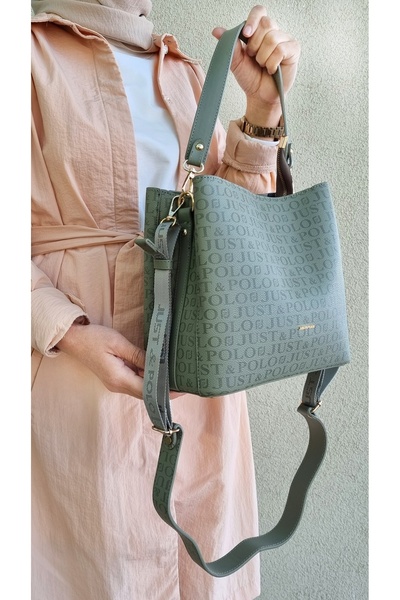 Just Polo Kadın Yeşil 3 Bölmeli El Ve Omuz Çantası V A Kalite