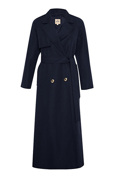 Aker Kruvaze Kapama Uzun Trençkot