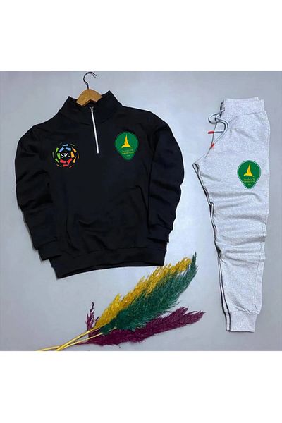 Pisa Art Al Khaleej Special Design Sweat and Sweatpants - Set with Half Zipper