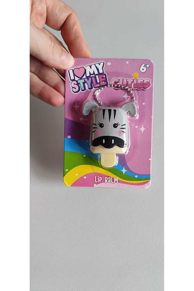 Bi Dünya Store Lipbalm, Lip Moisturizer with Zebra Model, Lipbalm with Keychain