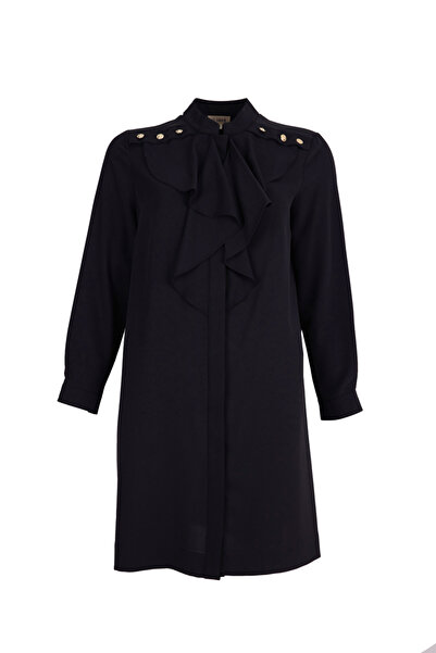 Aker Volanlı Düğme Detaylı Tunik