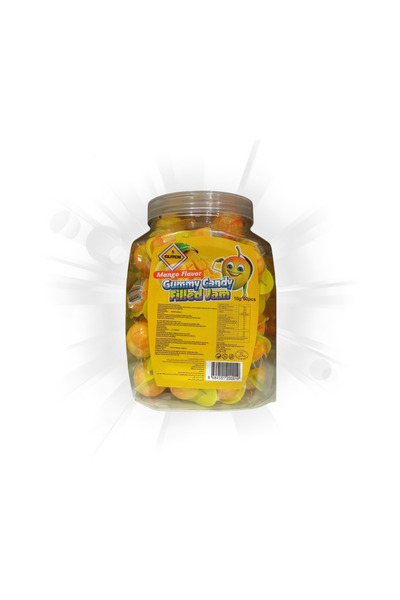 GLİTCH Gummy Candy Filled Jam Mango Flavor 12 adet