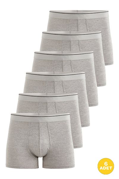 CENNETOĞLU Ανδρικά Lycra Cotton Boxers 6 Pack με Ειδική Υγιεινή Συσκευασία