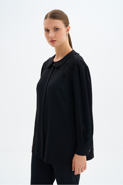 Aker Nakış Ve İşleme Detaylı Bluz
