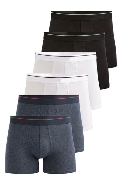 CENNETOĞLU Ανδρικά Lycra Cotton Boxers 6 Pack με Ειδική Υγιεινή Συσκευασία