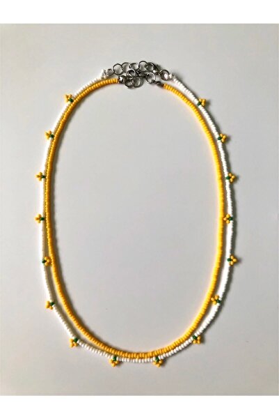 Handmade Minimal Boncuk Ikili Kolye Seti