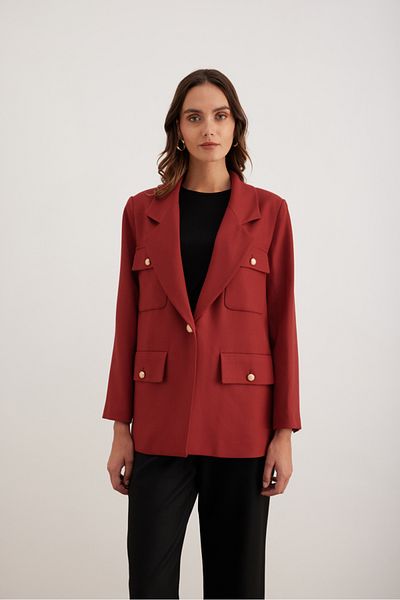 Aker 5167111   Flonel Buttoned Viscon Jacket