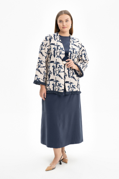 Aker Püskül Detaylı Desenli Tweenset