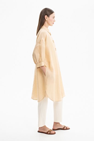 Aker Linen Tunic - Comfortable Cut and Embroidery Detail