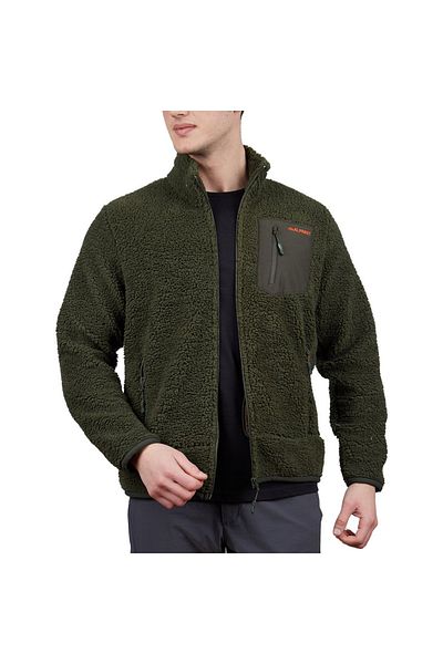 Alpinist Men's Khaki Fleece Coat - Plus Teddy ( 600506 )