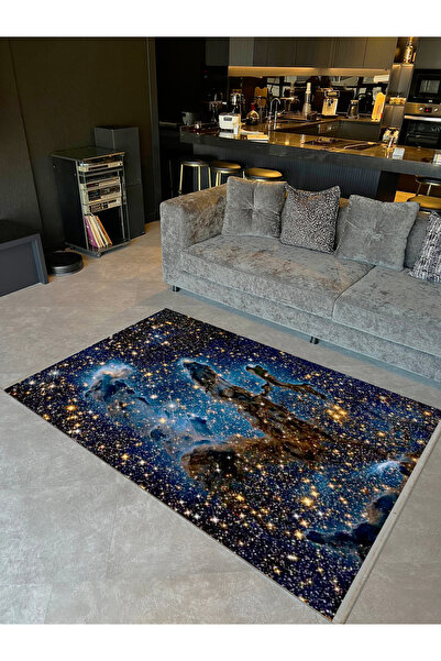 Rugs Modern Halı Yılmaz Koleksiyonu Kozmik Tasarım Yıldızlar ve Galaksi Desen...