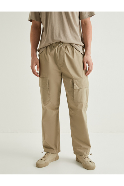 Koton Kargo Paraşüt Pantolon Rahat Kesim Beli Lastikli Cep Detaylı