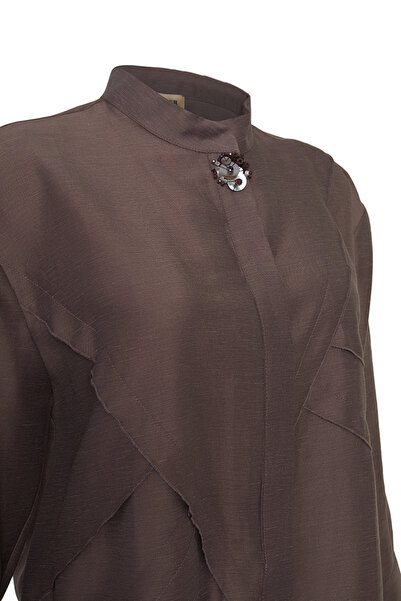 Aker Dikiş Detaylı Hakim Yaka Tunik