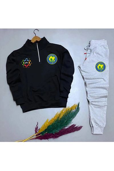 Pisa Art Al Orouba Half Zip Sweat & Sweatpants Special Design Bottom-Top Set