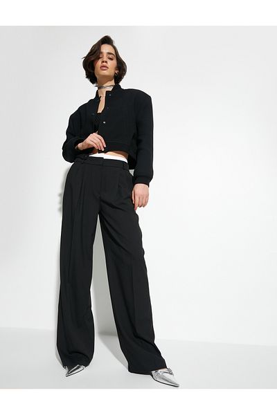 Koton Palazzo Trousers Wide Leg with Elastic Waist Detail