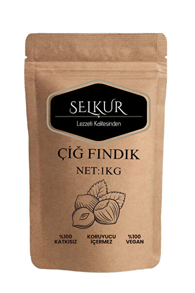 SELKUR Çiğ Fındık 1kg Doypack Ambalaj Iri Tane