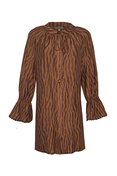 Aker Zebra Desen Bağlamalı Tunik
