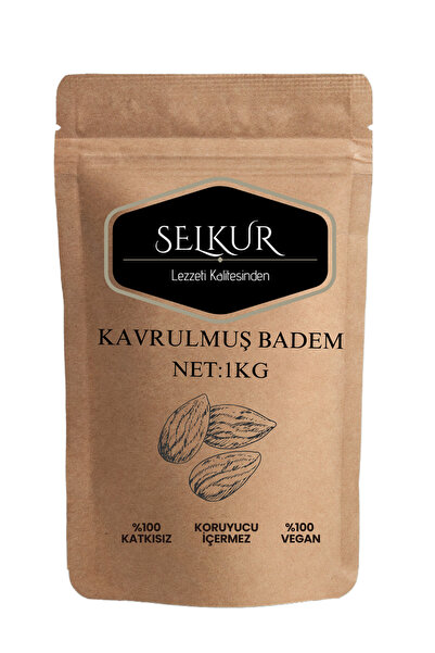 SELKUR Kavrulmuş Badem 1kg(DOYPACK AMBALAJ IRİ TANE)