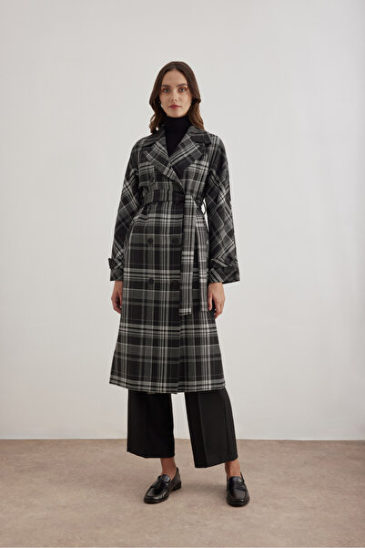 Aker 18178111 Düğmeli Kruvaze Trençkot