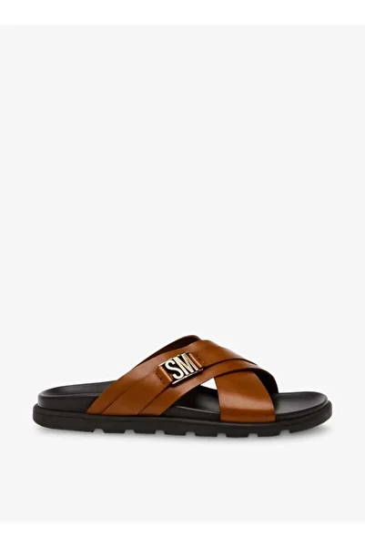 Steve Madden Men's Cross Strap Slip-On Sandals