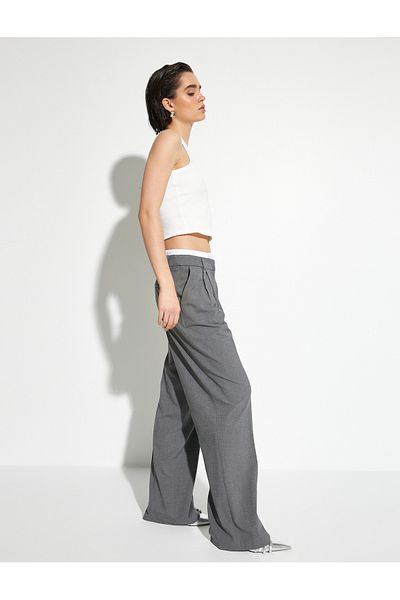 Koton Palazzo Trousers Wide Leg with Elastic Waist Detail