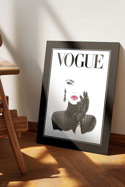 Cadran Ιστορικές εκδόσεις του περιοδικού Vogue Πίνακας Mdf με πλαίσιο