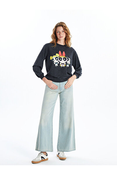 LC Waikiki Blue Wideleg Women's Jean Trousers