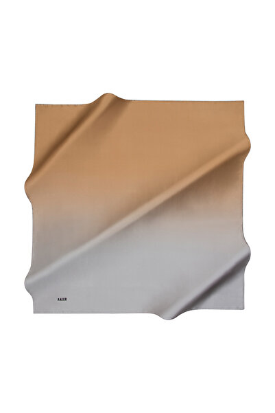 Aker Шарф з візерунком пензля, 90x90, шовковий креп-сатен