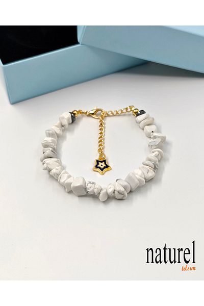 Naturel Tılsım Havlit Broken Natural Stone Women's Bracelet
