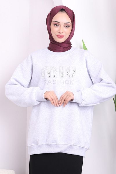 İmajButik Γκρι πέτρα με στάμπα με τρεις κλωστές ράστερ ιδρώτας