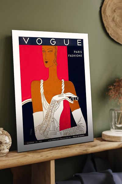Cadran Ιστορικές εκδόσεις του περιοδικού Vogue Πίνακας Mdf με πλαίσιο