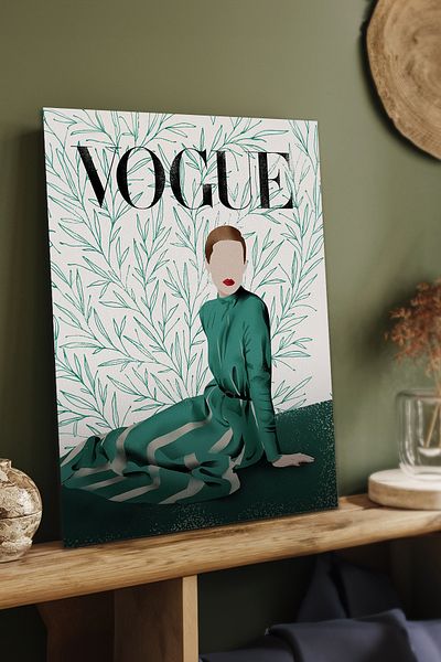 Cadran Ιστορικές εκδόσεις του περιοδικού Vogue Πίνακας Mdf με πλαίσιο