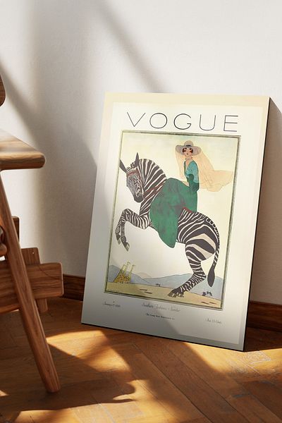 Cadran Ιστορικές εκδόσεις του περιοδικού Vogue Πίνακας Mdf με πλαίσιο