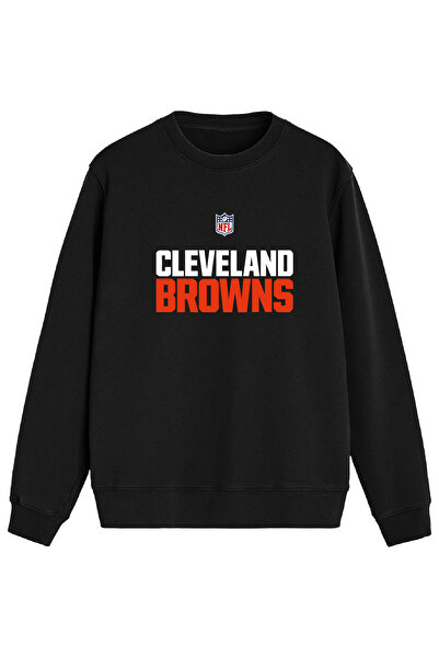 BA Sportswear سترة كليفلاند براونز NFL لكرة القدم الأمريكية باللون الأسود الع...