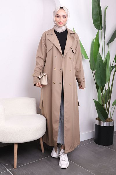İmajButik حزام خصر من فرو المنك مع أزرار