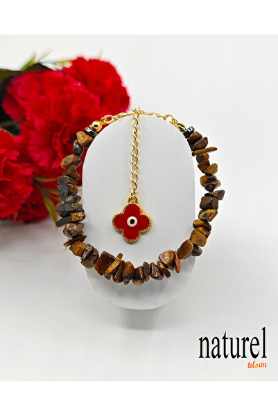 Naturel Tılsım سوار نسائي من حجر عين النمر الطبيعي المكسور