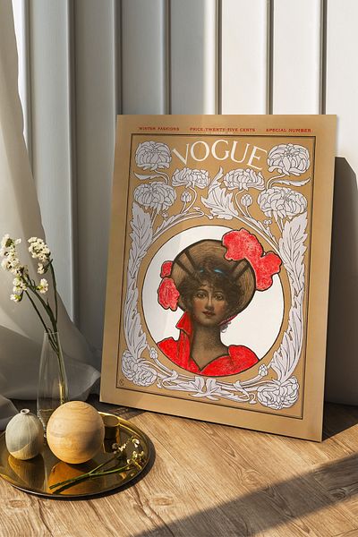 Cadran Ιστορικές εκδόσεις του περιοδικού Vogue Πίνακας Mdf με πλαίσιο