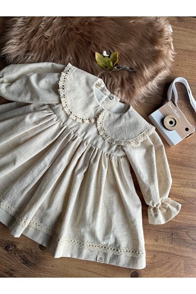 Mini Chics Başak Uzun Kol Bebek Elbise