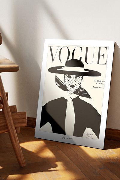 Cadran Ιστορικές εκδόσεις του περιοδικού Vogue Πίνακας Mdf με πλαίσιο