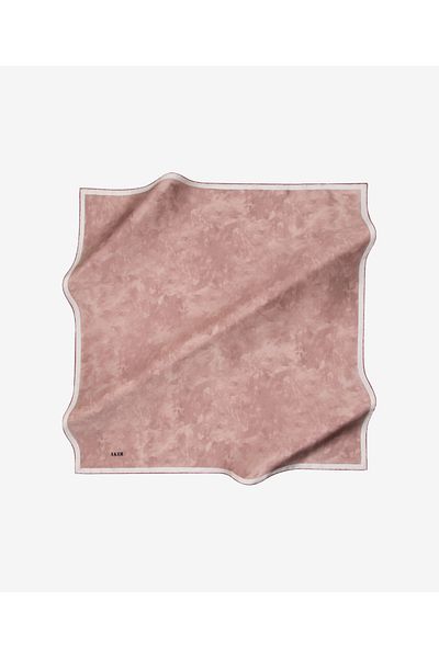 Aker 7208701 -396 Eșarfă de mătase pentru femei Goldoluk Dusty Rose Color Cloud Pattern
