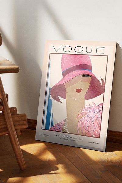 Cadran Ιστορικές εκδόσεις του περιοδικού Vogue Πίνακας Mdf με πλαίσιο