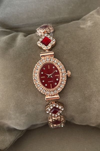 Leerybee Minimal Vintage Women's Watch with Stones Nla-186