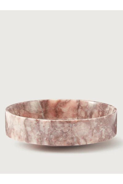 MOD Editions Afyon Red Mermer El Yapımı Dekoratif Büyük Kase – Meyve Kasesi V...