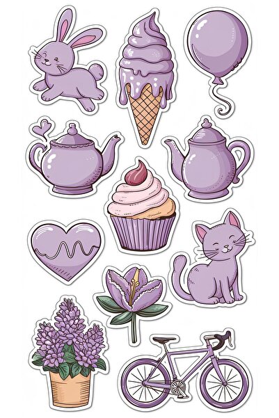 Generic Brand Set de autocolante de culoare violet